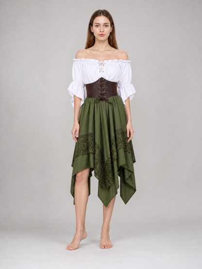 Pirate Costume: Blouse, Corset, and Skirt
