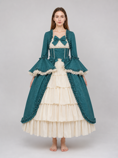 Gothic Victorian-Style Dress with a Bow