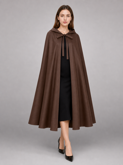 Brown Hooded Costume Cloak