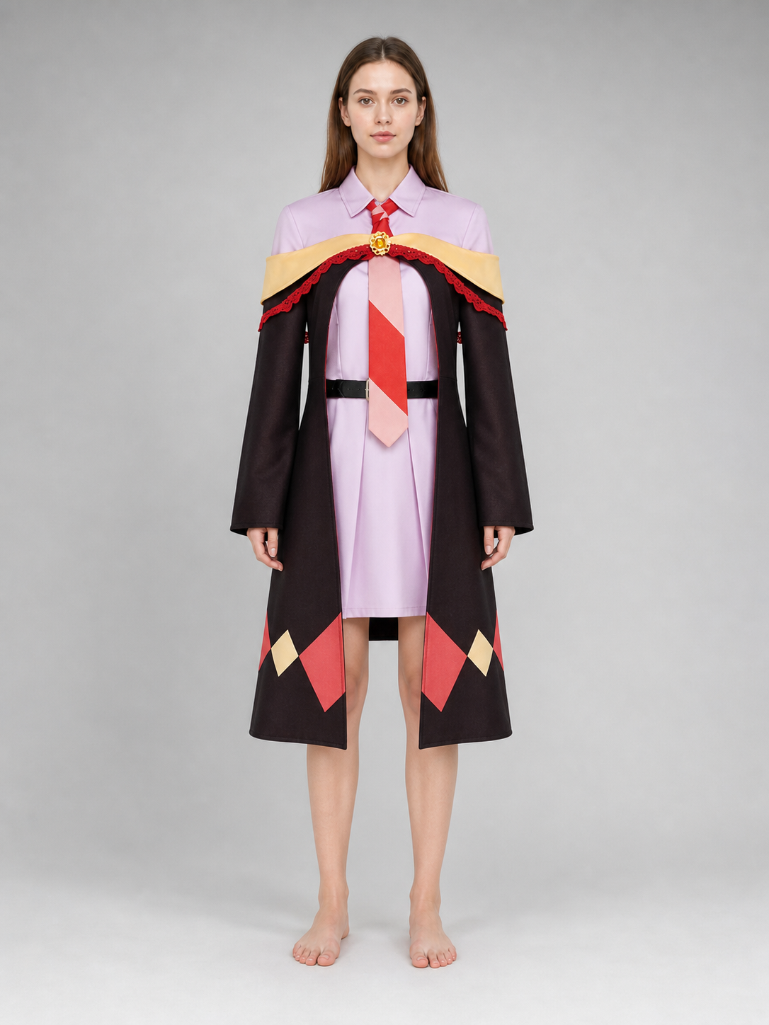 Megumin Cosplay Costume: Shirt, Skirt, Cloak, Hat