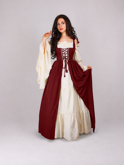 Renaissance-Style Costume Dress with Lacing main product view