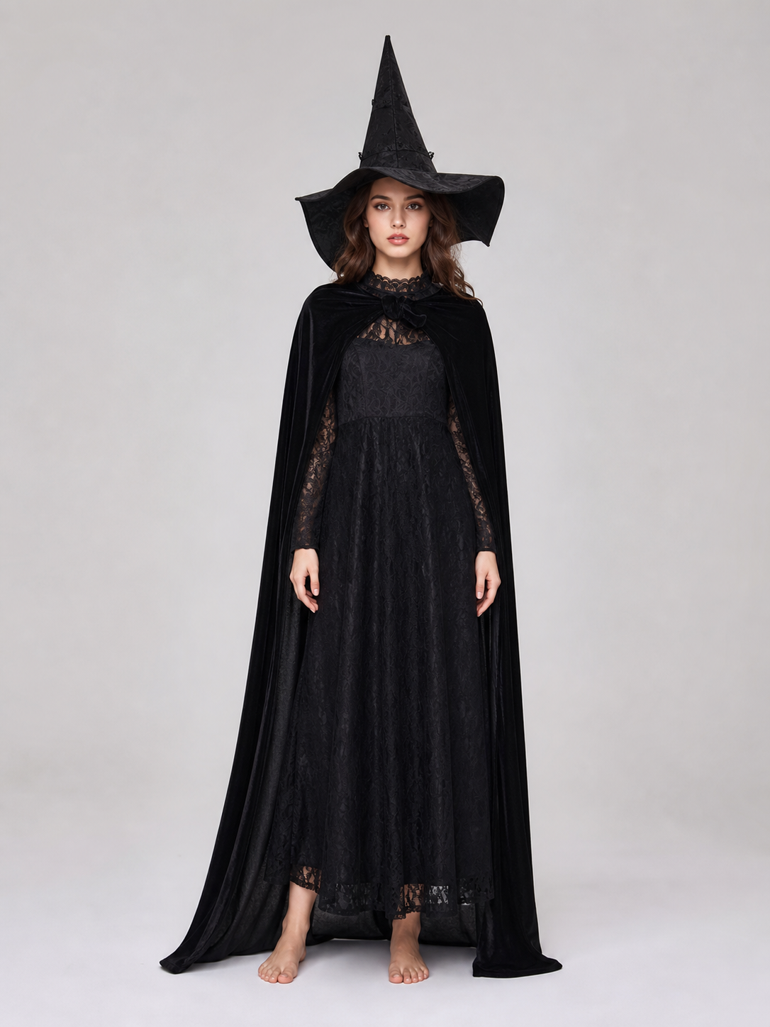 Elphaba Cosplay Costume: Dress, Cape, and Hat