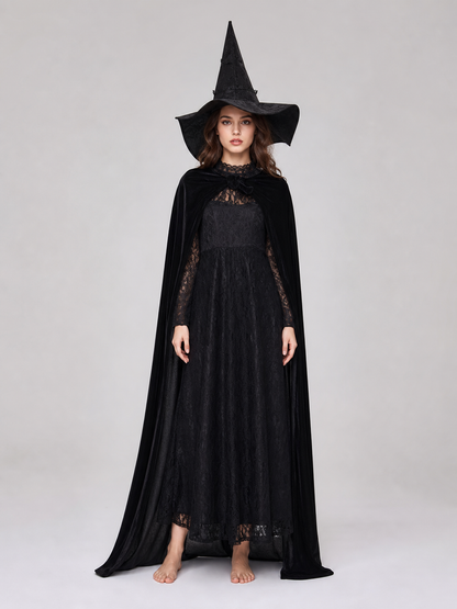 Elphaba Cosplay Costume: Dress, Cape, and Hat