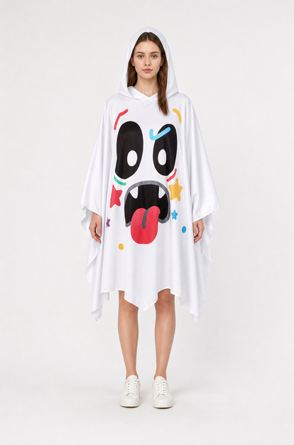 Hooded Cape with Ghost Print main product view 3