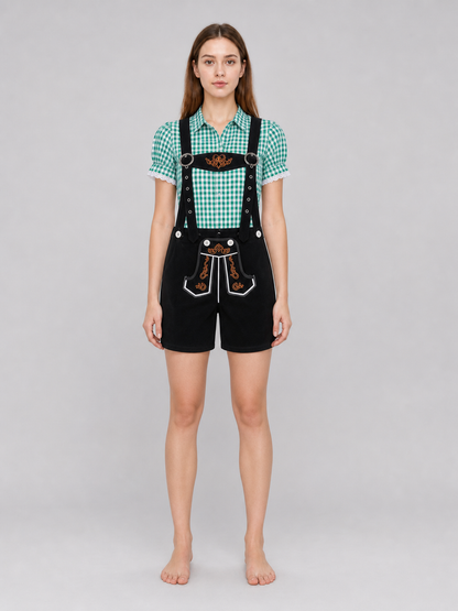 Traditional Costume with Shirt and Suspender Shorts