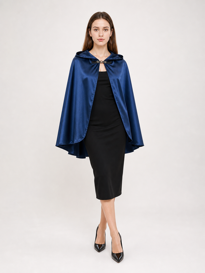 Blue Carnival Hooded Cape for Stage
