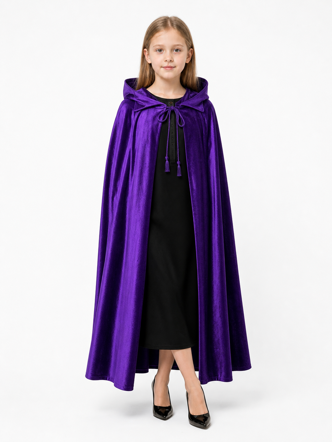 Purple Hooded Carnival Cape