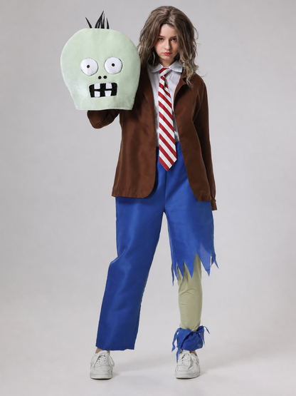 Zombie Costume with Headpiece for Stage Performances