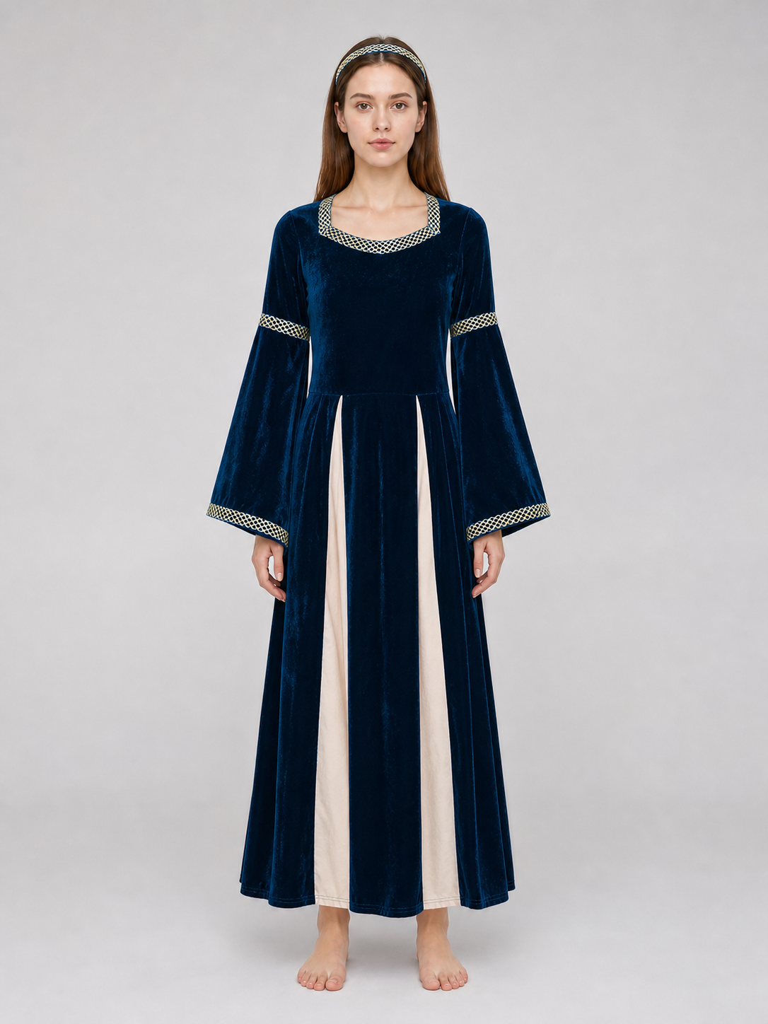 Medieval-style costume dress with headband