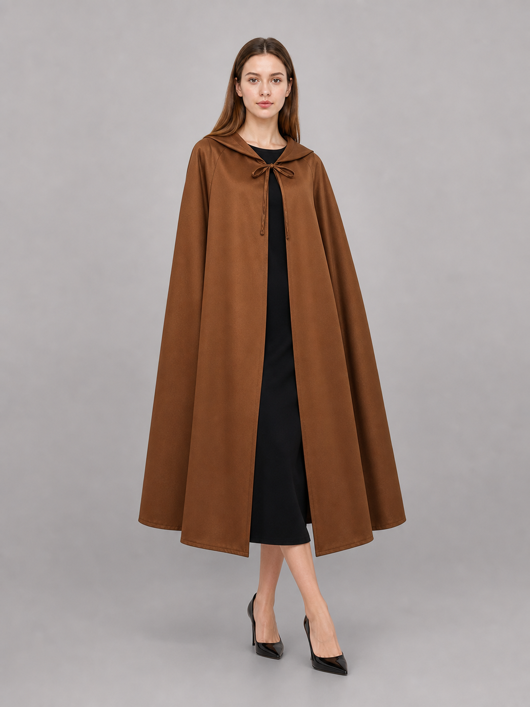 Brown Carnival Cloak with Hood