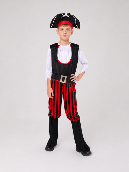 Pirate Carnival Costume with Hat and Belt