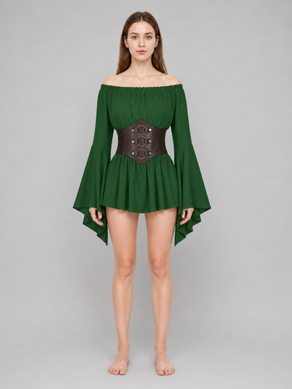 Renaissance-Style Costume Dress with Belt