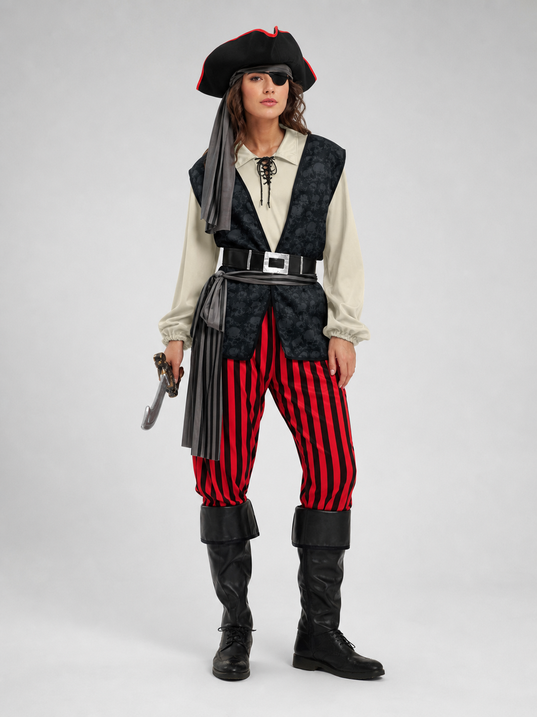 Pirate Costume with Vest and Accessories