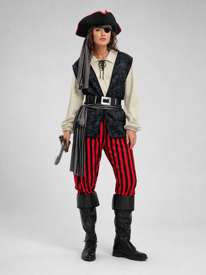 Pirate Costume with Vest and Accessories