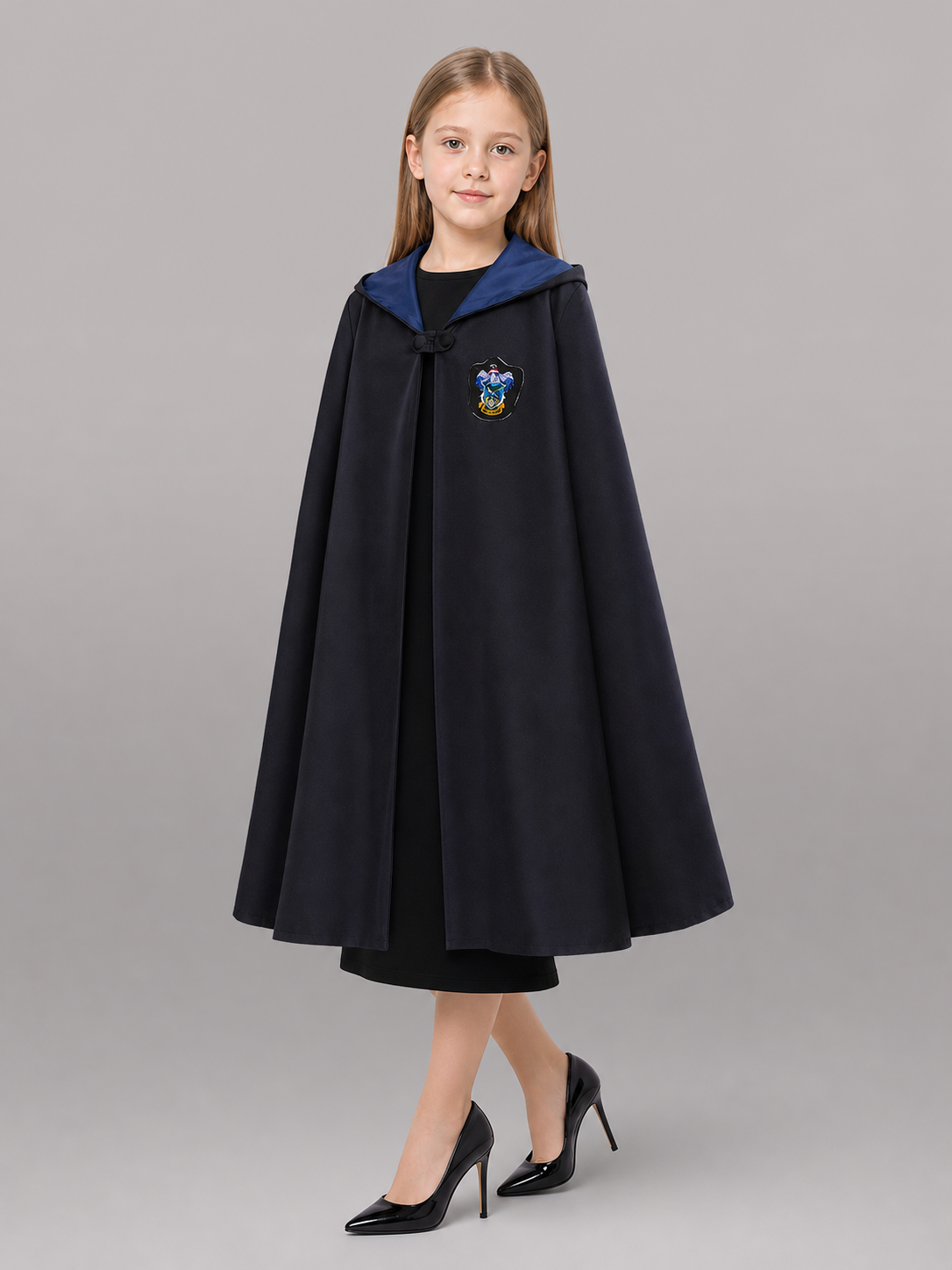 Black Hooded Carnival Cloak for Cosplay