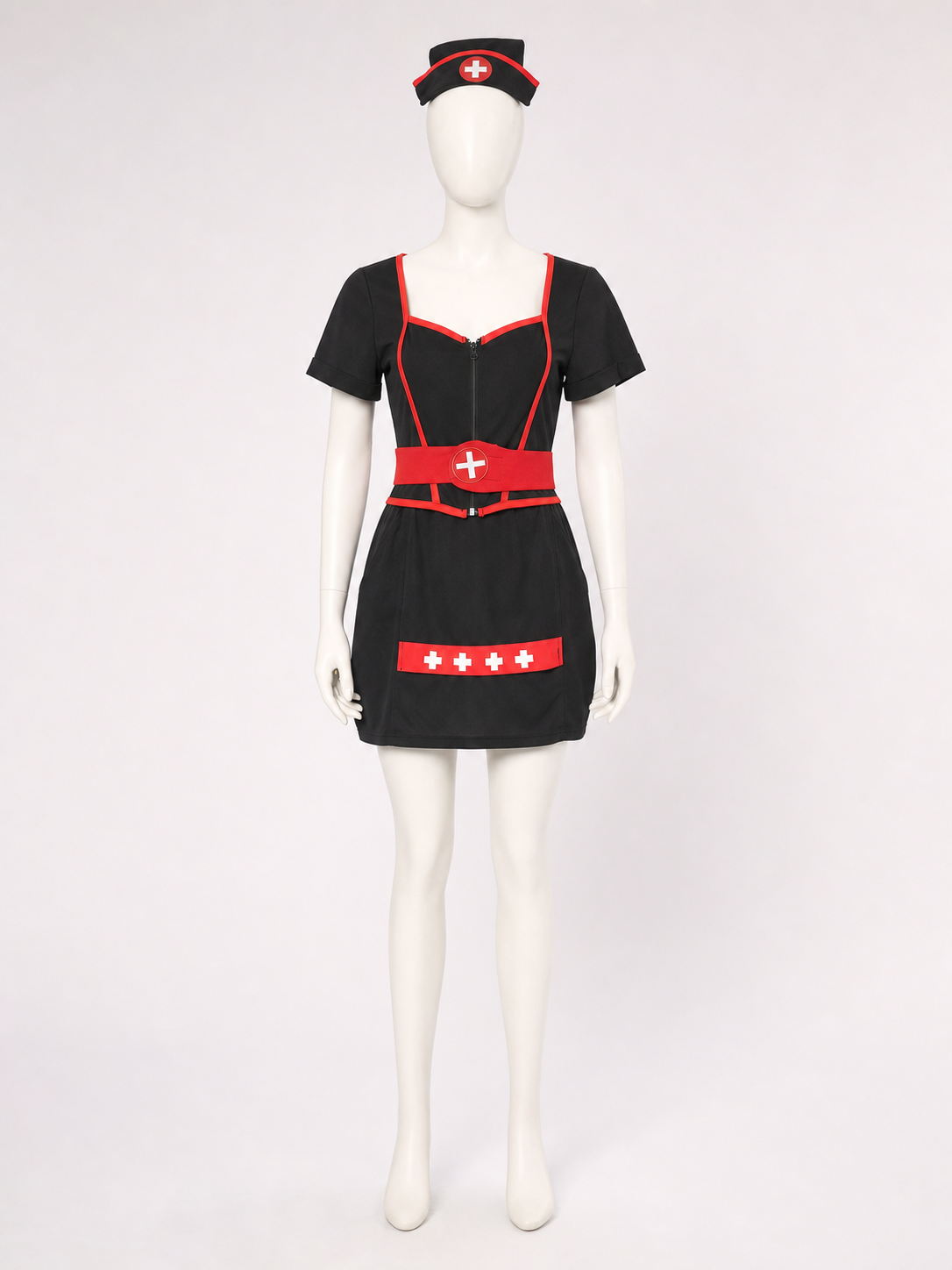 Medical Costume with Red Belt and White Crosses