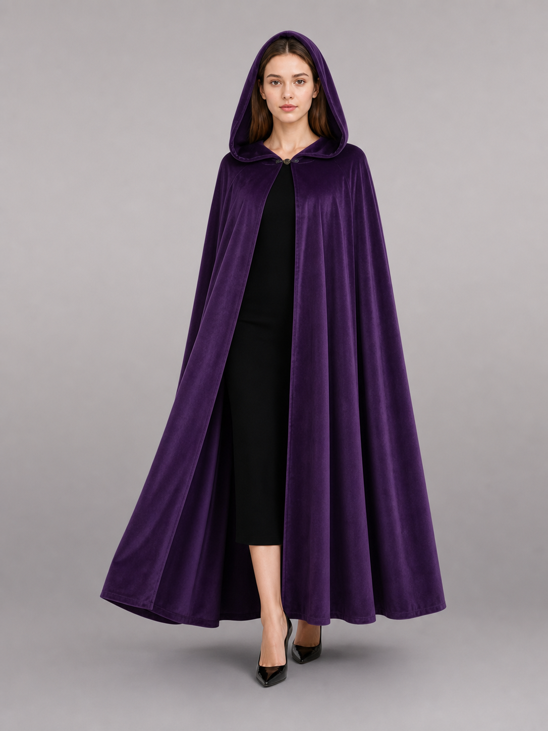 Purple Carnival Cloak with Hood