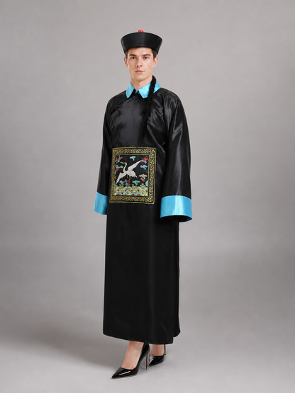 Ancient Chinese Style Costume: Black Robe and Hat