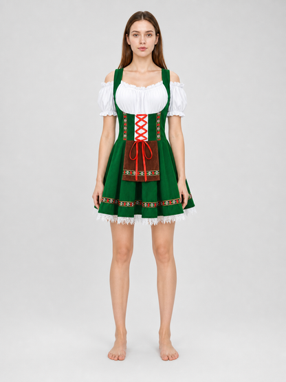 Carnival Dress in an Ethnic Style with Ribbons