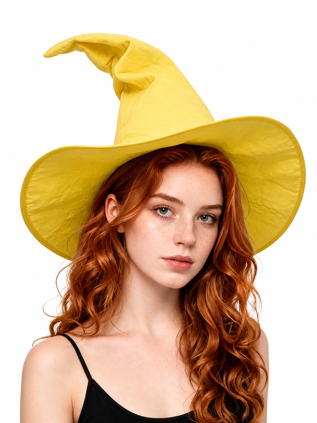 Yellow Witch Costume Hat for Halloween