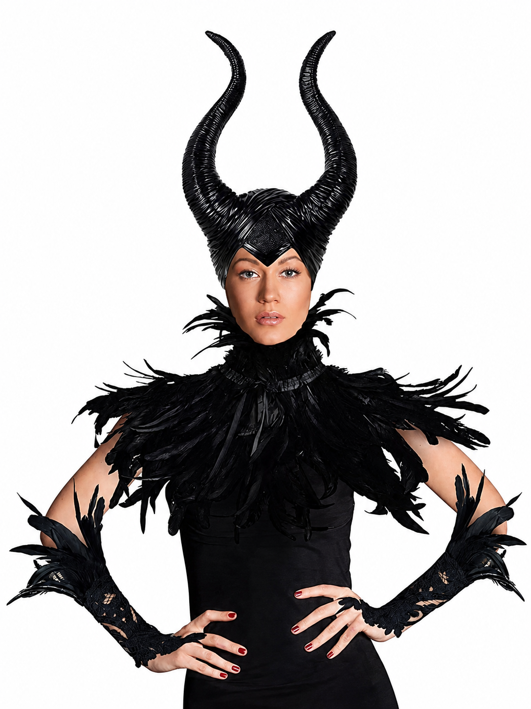 Carnival Headpiece with Black Horns main product view