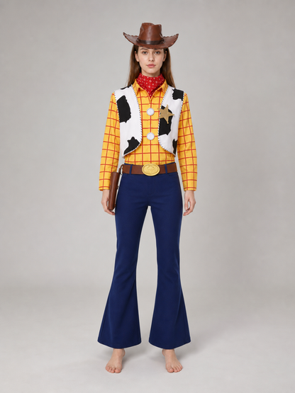 Woody Cosplay Costume with Vest and Hat
