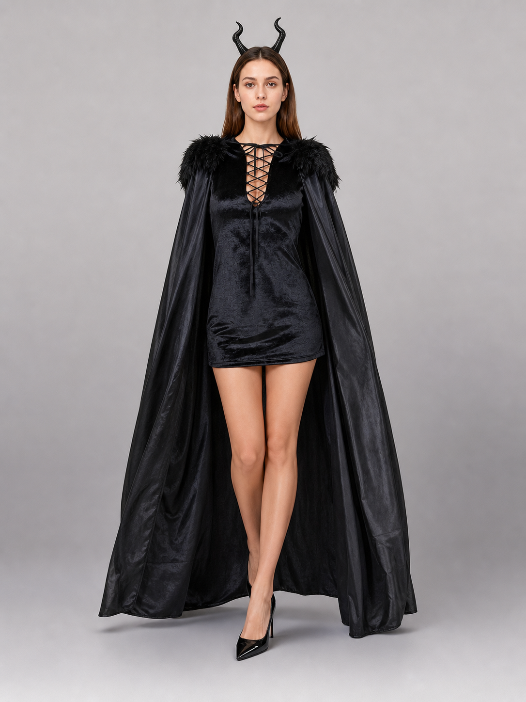 Black Costume Cloak for Witch Cosplay