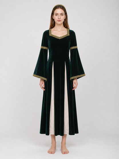 Medieval Floor-Length Dress with Bell Sleeves main product view