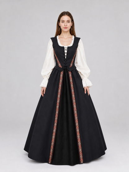 Medieval-Style Lace-Up Dress