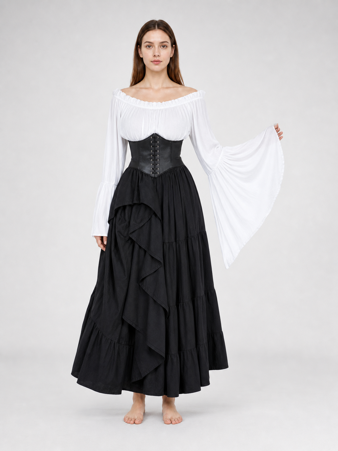 Three-Piece Gothic Costume with Corset