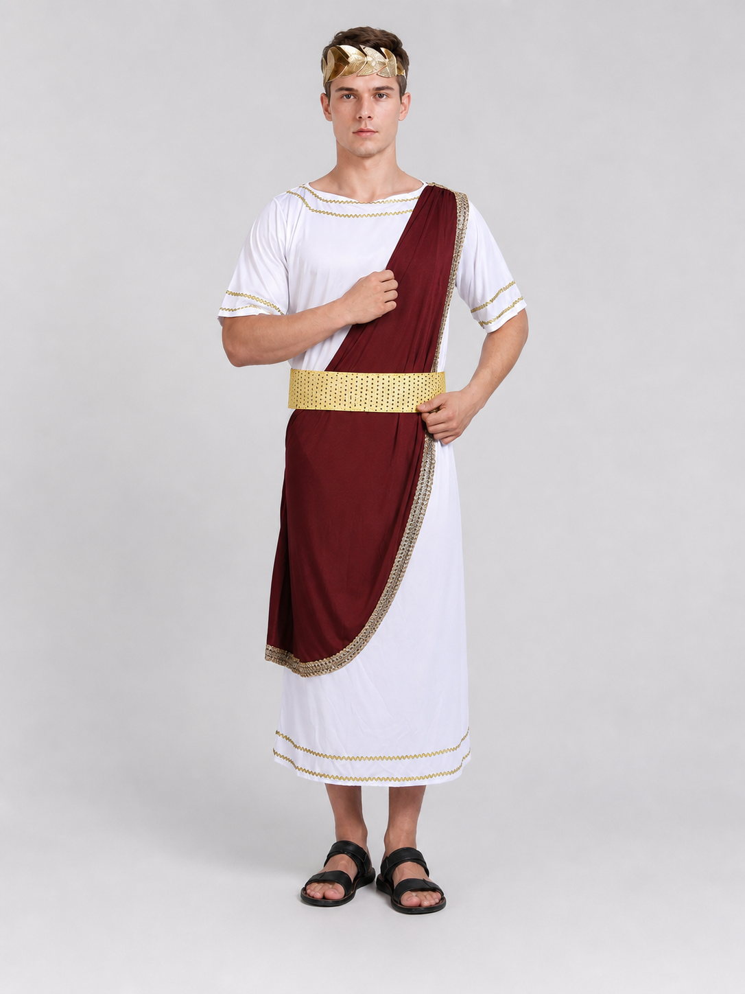 Caesar costume in Roman style with a cloak main product view