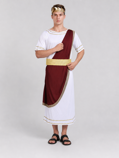 Caesar costume in Roman style with a cloak main product view