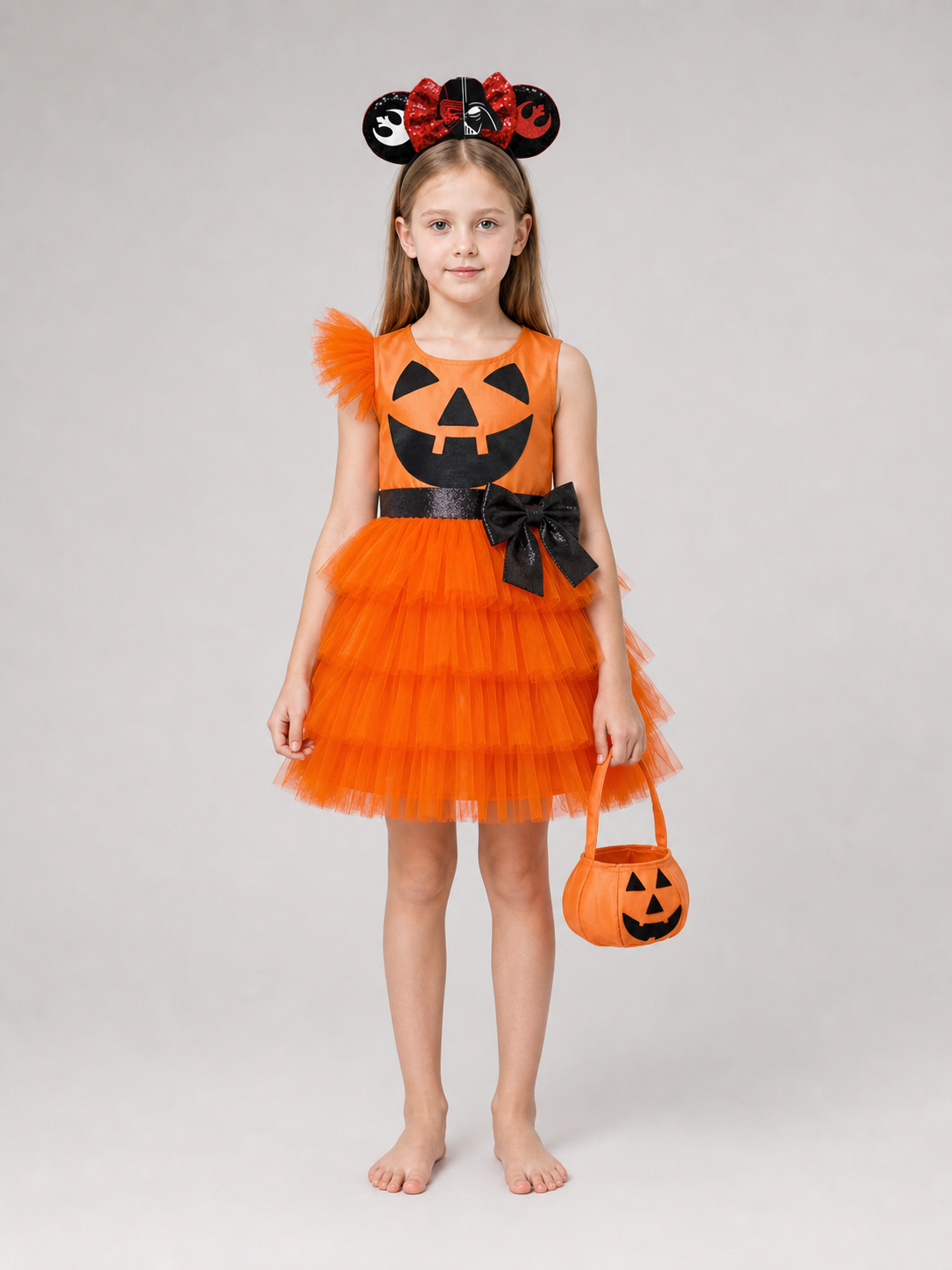 Kids' Pumpkin Halloween Costume with Headband