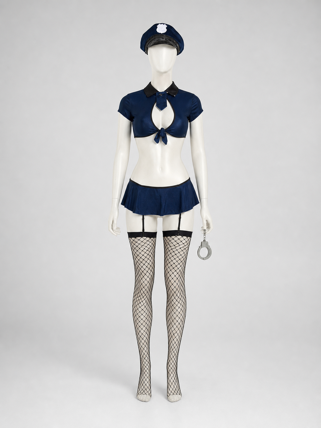 Police-Style Costume: Top, Skirt, and Cap