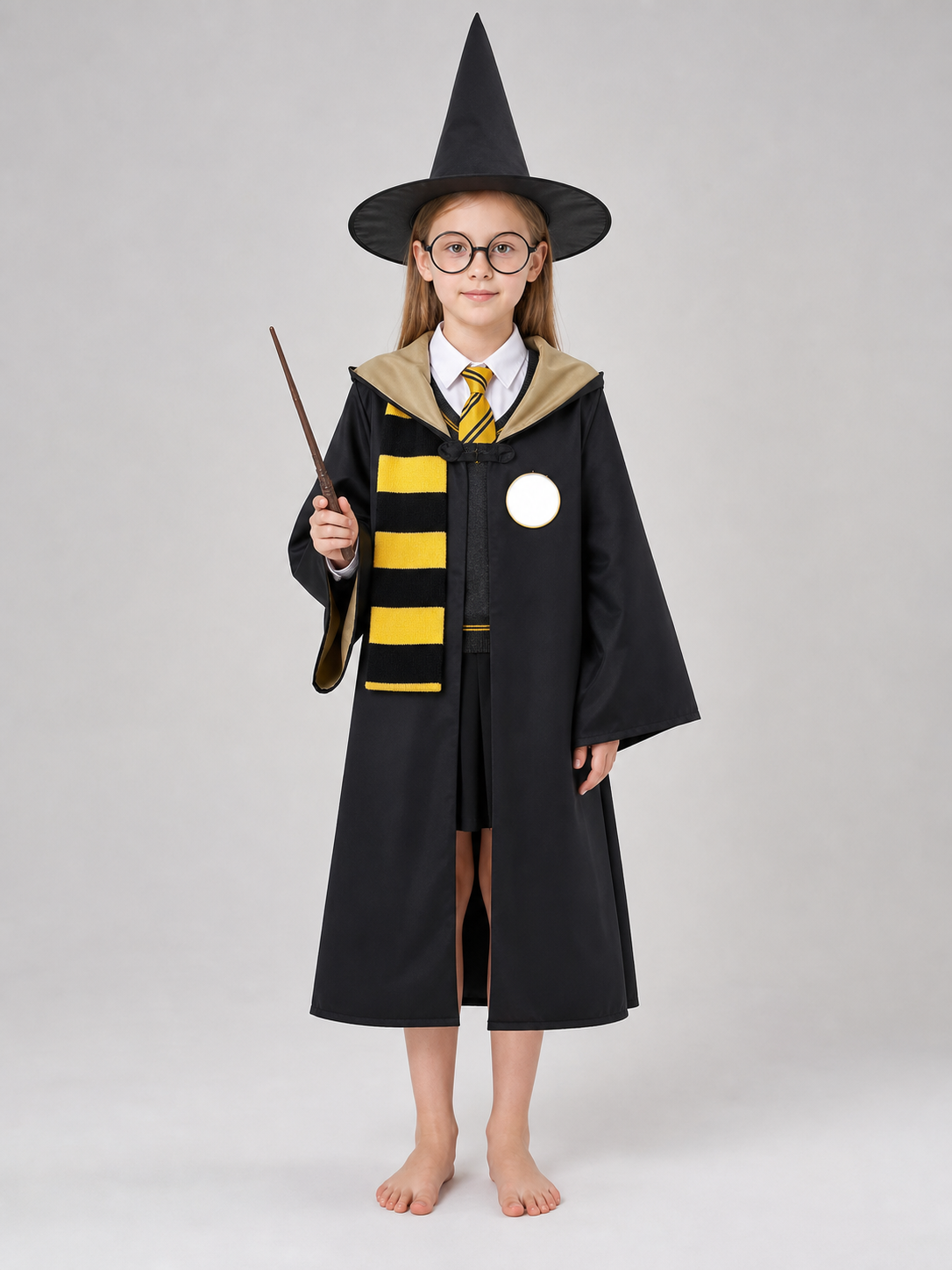 Halloween Wizard Costume with Robe and Hat main product view