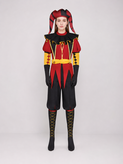 Jester Costume with Mask and Hat