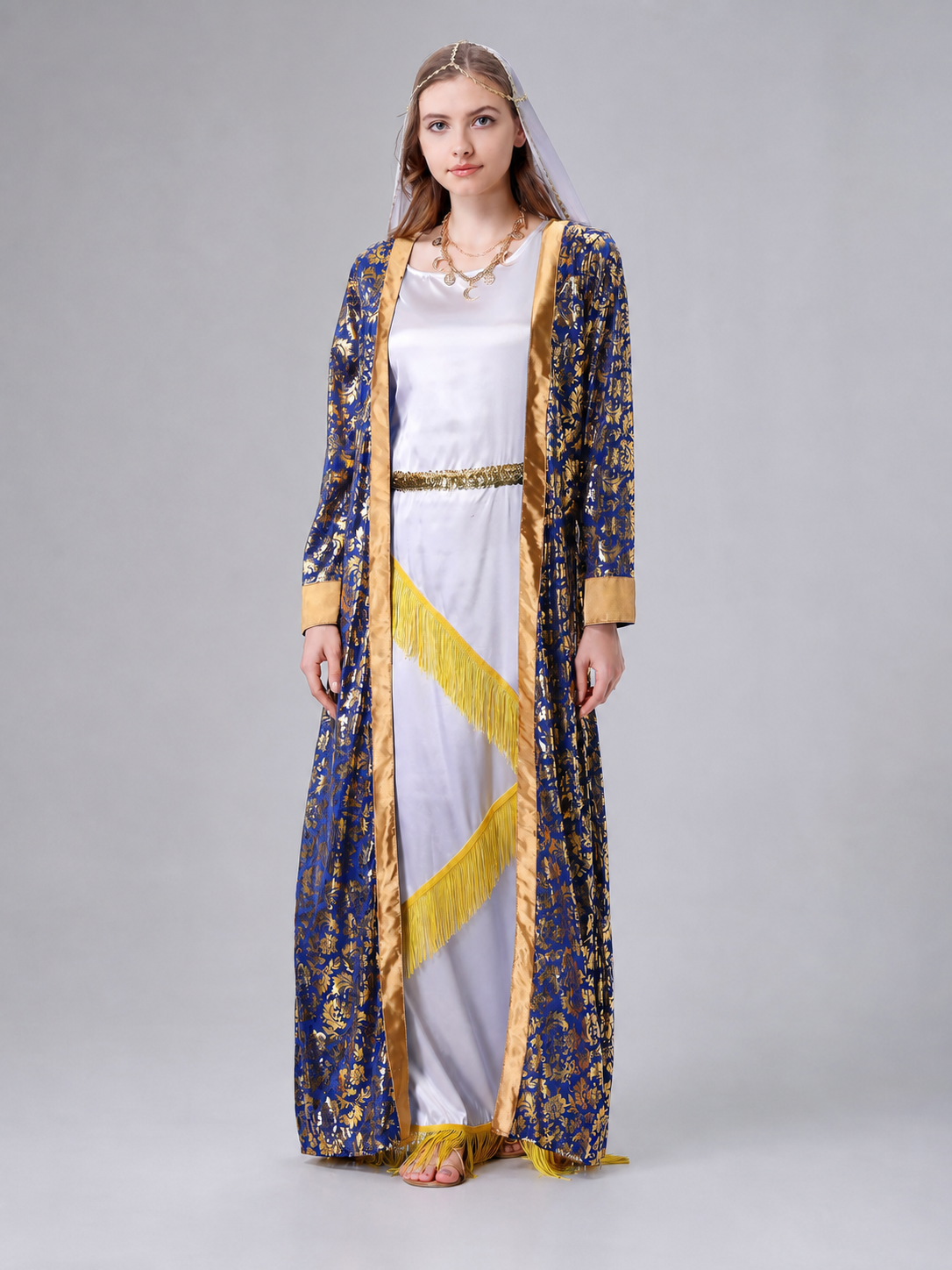 Retro Costume with Dress and Cape for Cosplay