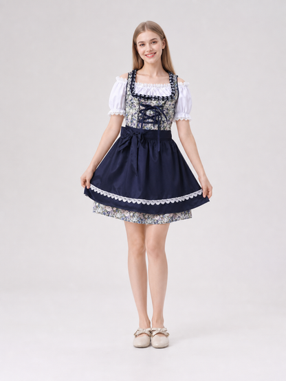 Folk Dress in Bavarian Style with Apron