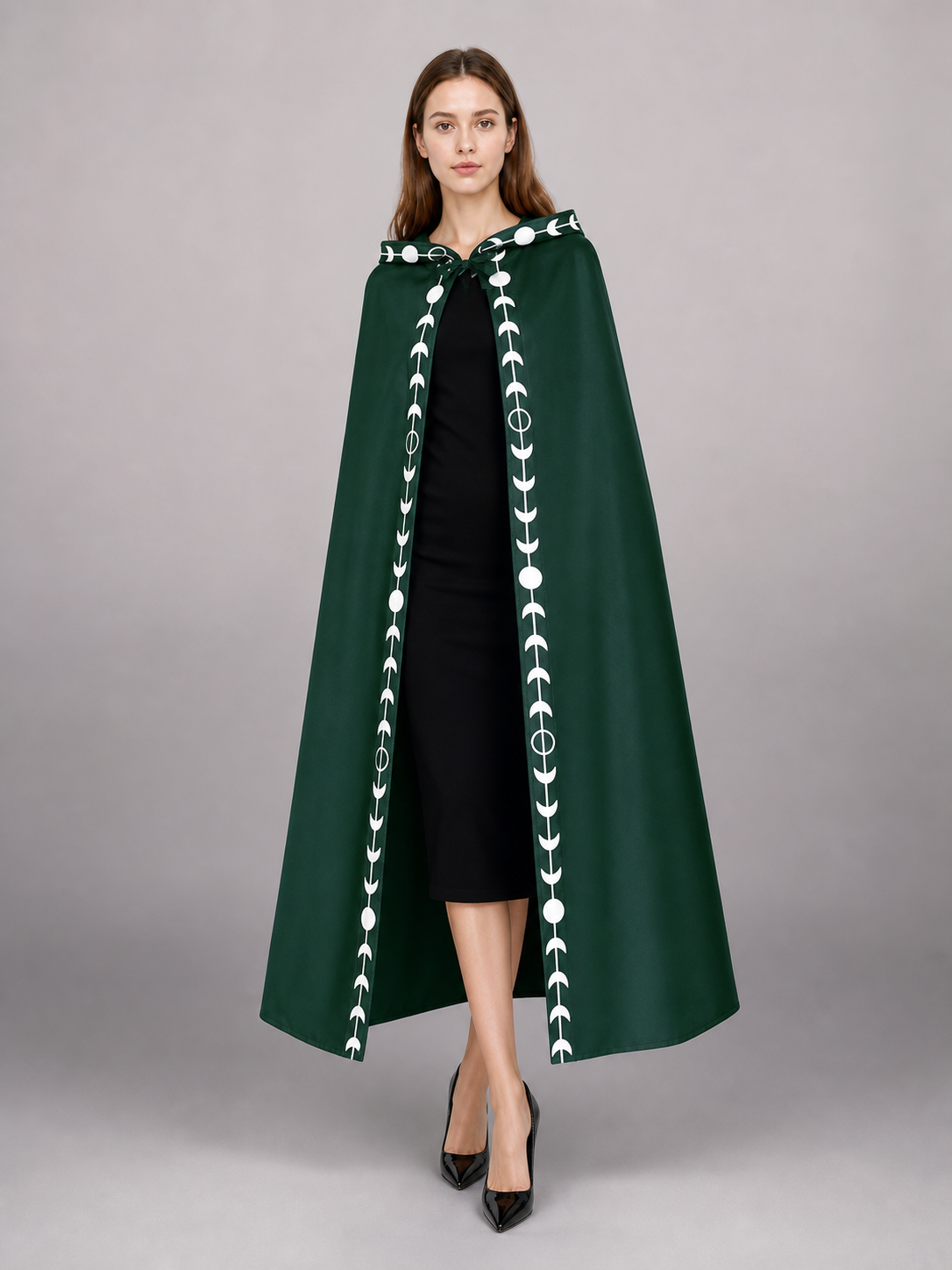 Green Carnival Hooded Cloak for Cosplay