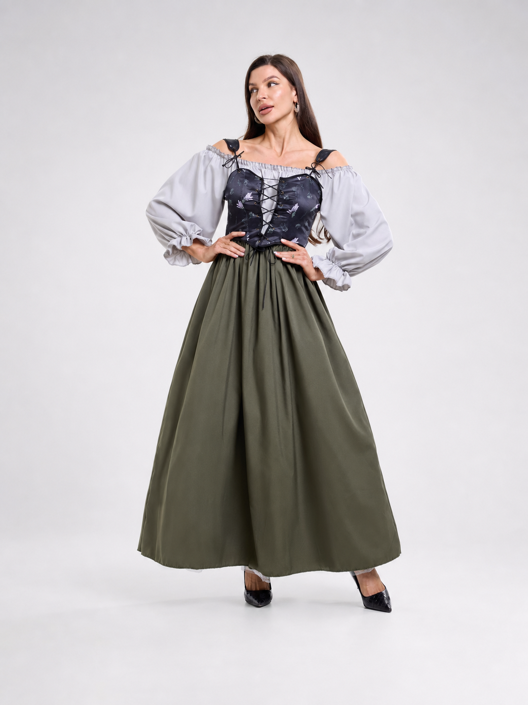 Historical Costume Dress with Corset Top