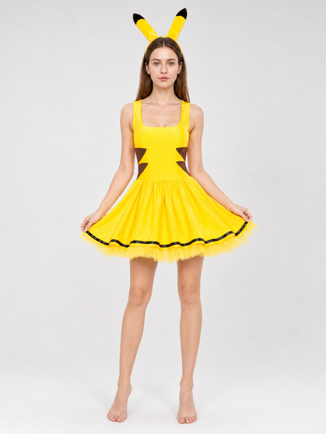 Carnival cosplay dress costume with ears