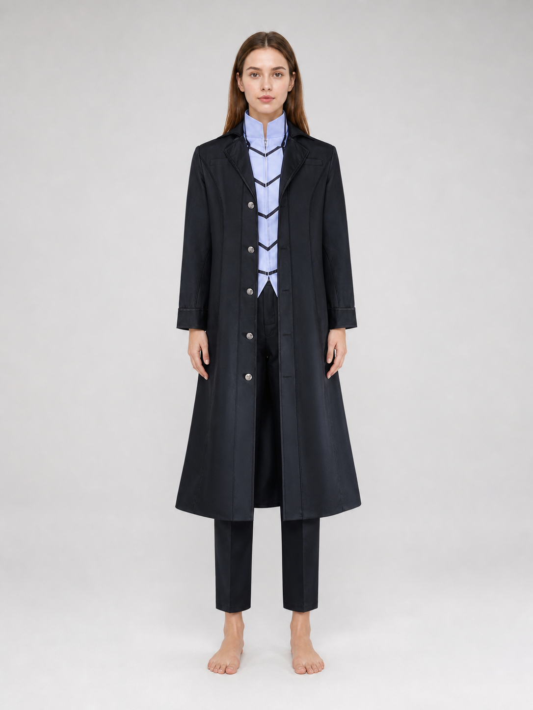 Joker Cosplay Costume: Coat, Top, and Pants