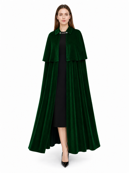 Dark Green Carnival Cape for a Costume