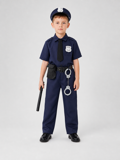 Kids' police costume with accessories