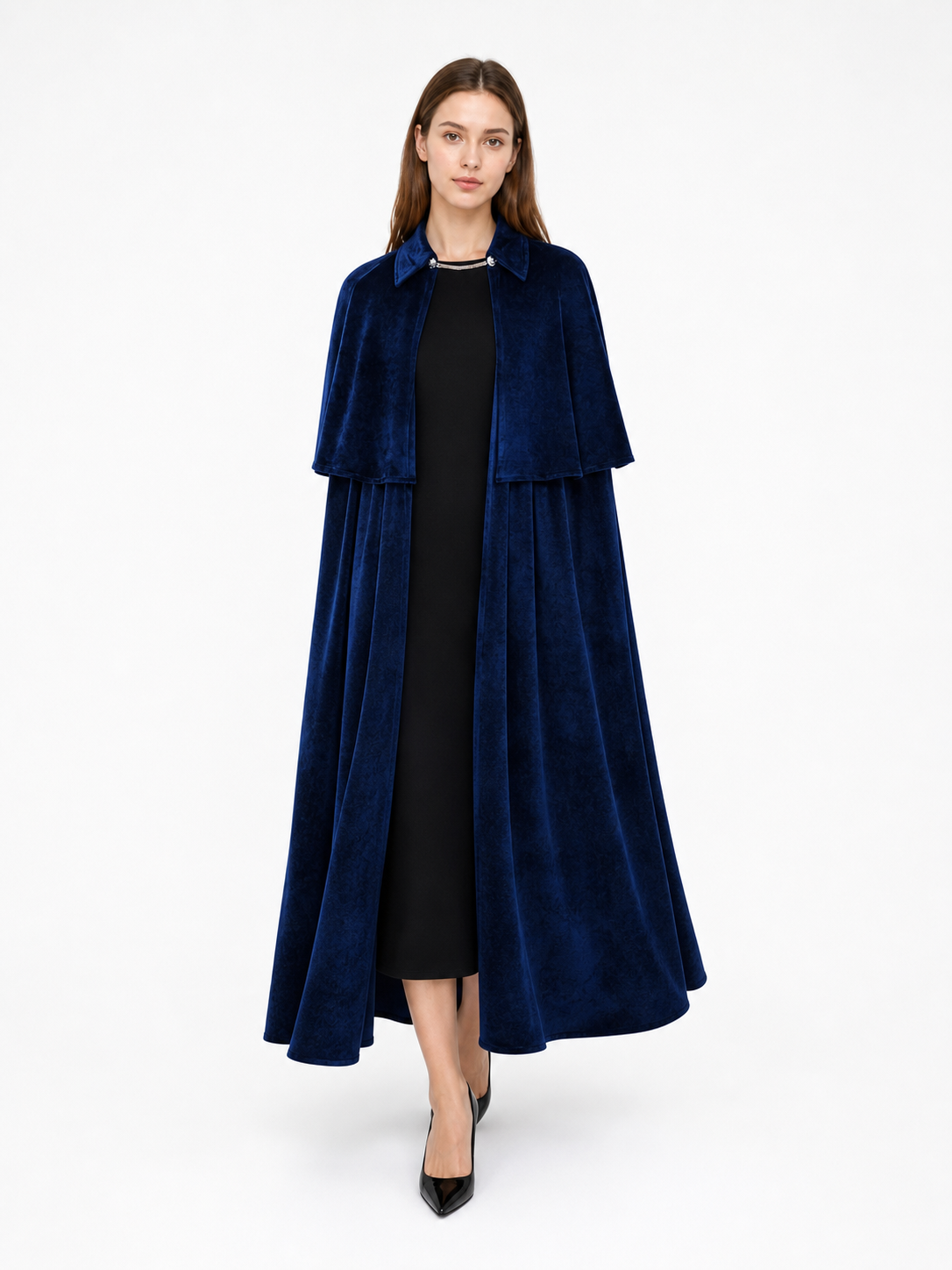 Dark Blue Gothic Costume Cape
