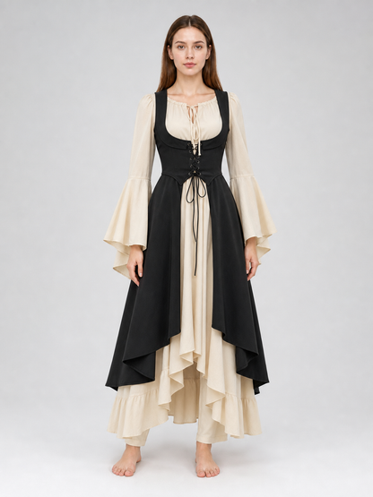 Black Medieval-Style Overdress