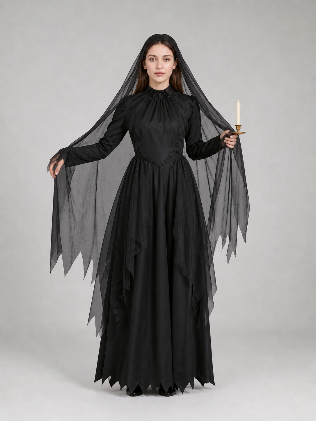 Gothic hooded costume for Halloween and parties