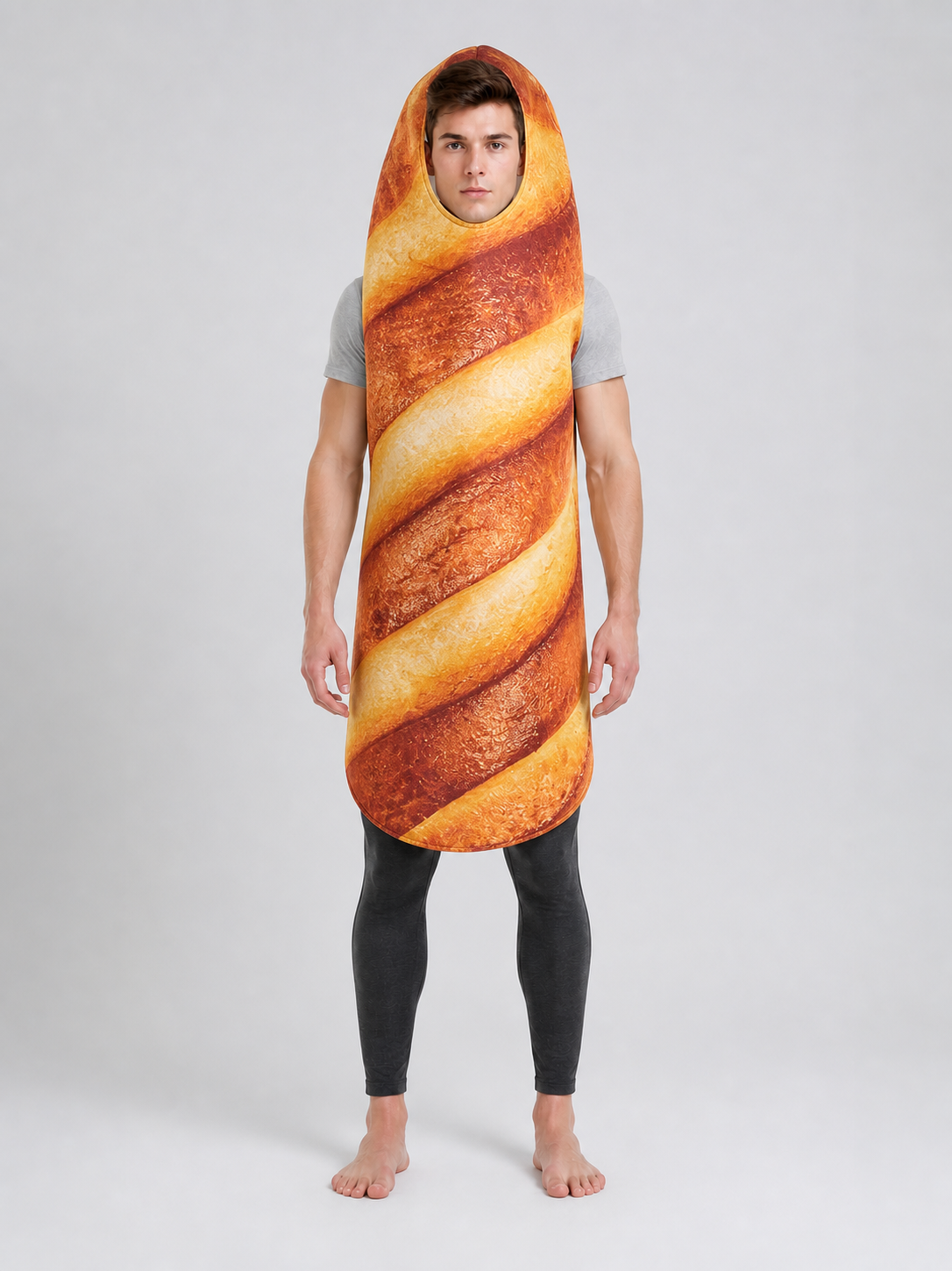 Bread Costume with Hood for a Themed Party