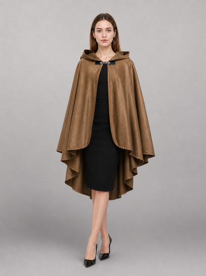 Brown Hooded Costume Cloak