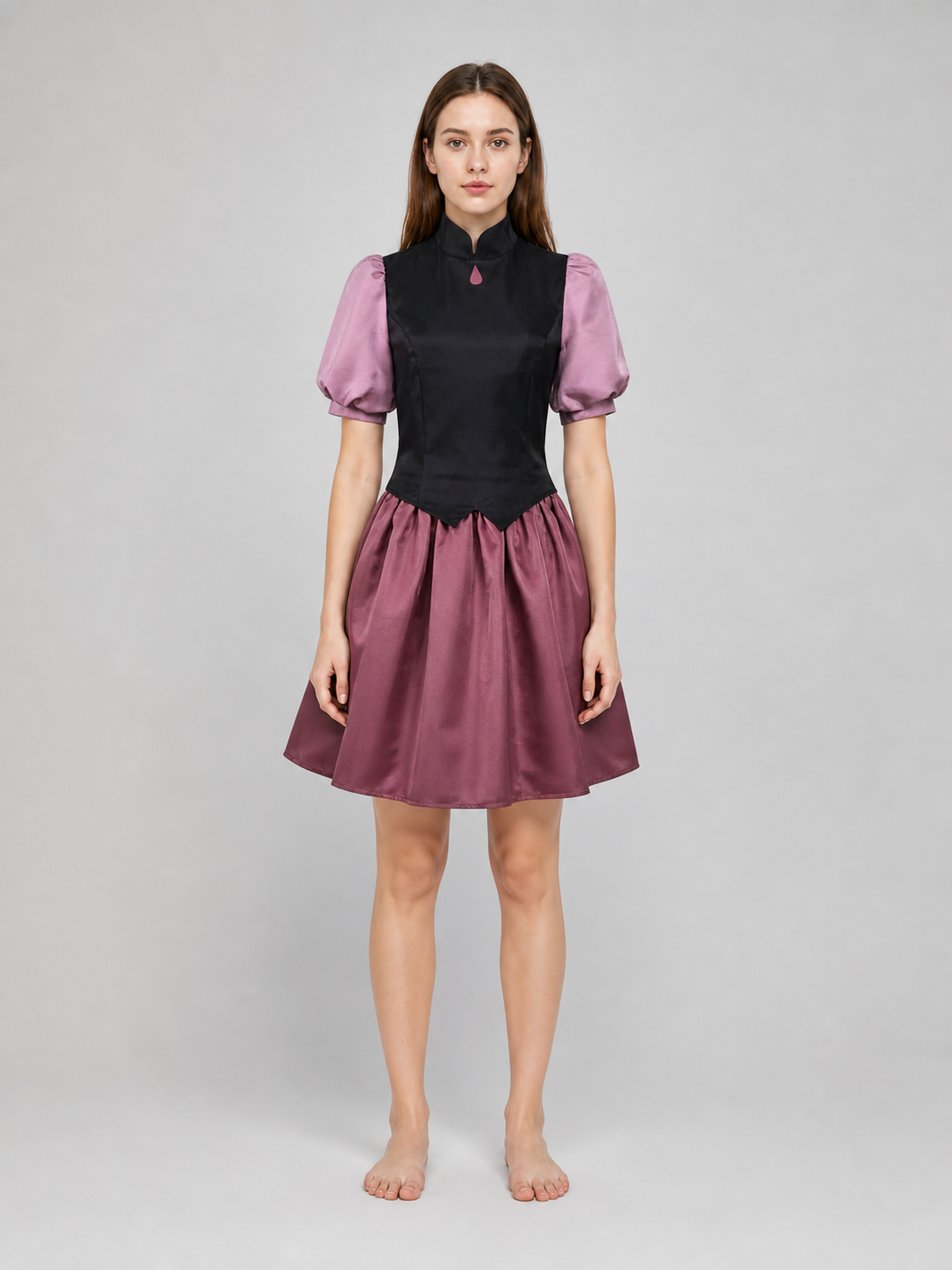 Cosplay costume: top with collar and full skirt
